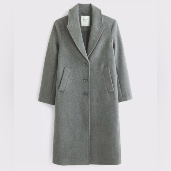 Abercrombie & Fitch Jackets & Blazers - Abercrombie and Fitch Wool Blend Taylored Top Coat Gray Small